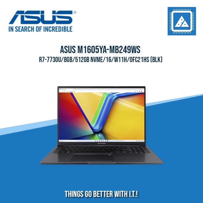 ASUS M1605YA-MB249WS R7-7730U/8GB/512GB NVME | BEST FOR STUDENTS AND FREELANCERS ASUS M1605YA-MB249WS R7-7730U/8GB/512GB NVME | BEST FOR STUDENTS AND FREELANCERS